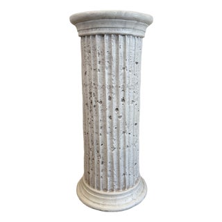 Vintage 1980’s Neoclassic Glazed Plaster Pedestal For Sale