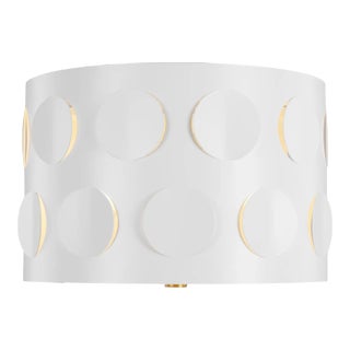 Kate Spade by Visual Comfort Studio Dottie Small Flush Mount, Burnished Brass For Sale