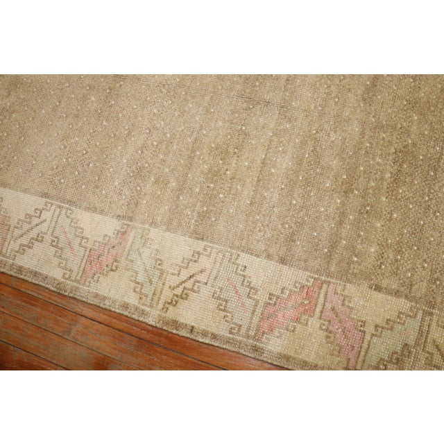 Zabihi Collection Brown Vintage Turkish Room Size Rug For Sale - Image 4 of 8