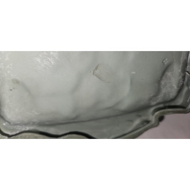 Antique Schafer and Vater Green Jasperware Palais d'Electricite Commemorative Bisque Porcelain Dish For Sale - Image 10 of 14