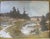 East coast artist Alexander Bower (1875 - 1952) original oil painting on canvas. Impressionistic country landscape with...
