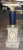 Neo Baroque marble pedestal with a dark blue alligator leather treatment and bronze foliage elements, including a...