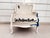 Pair of Bespoke Jimmie Martin Hand-Painted White Leather Graffiti Armchairs For Sale - Image 11 of 18