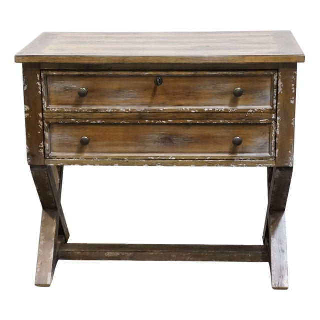 Hooker Furniture Melange Collection Rustic Farmhouse Shabby Chic 35" X Base File Cabinet 638-50133 For Sale