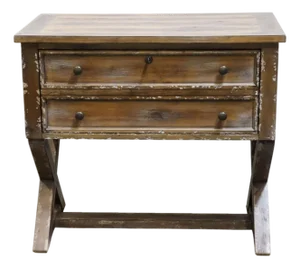 Hooker Furniture Melange Collection Rustic Farmhouse Shabby Chic 35" X Base File Cabinet 638-50133