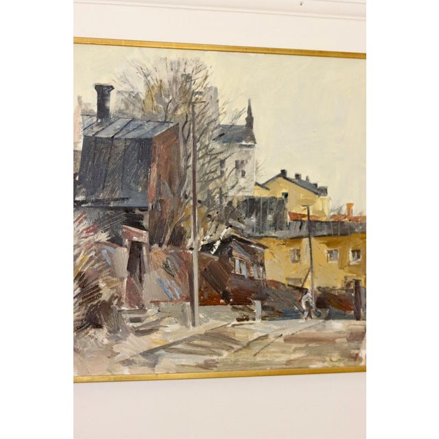 Adrian Van Arkel, Stockholm City Scene, 1960s, Oil on Canvas, Framed For Sale - Image 6 of 11