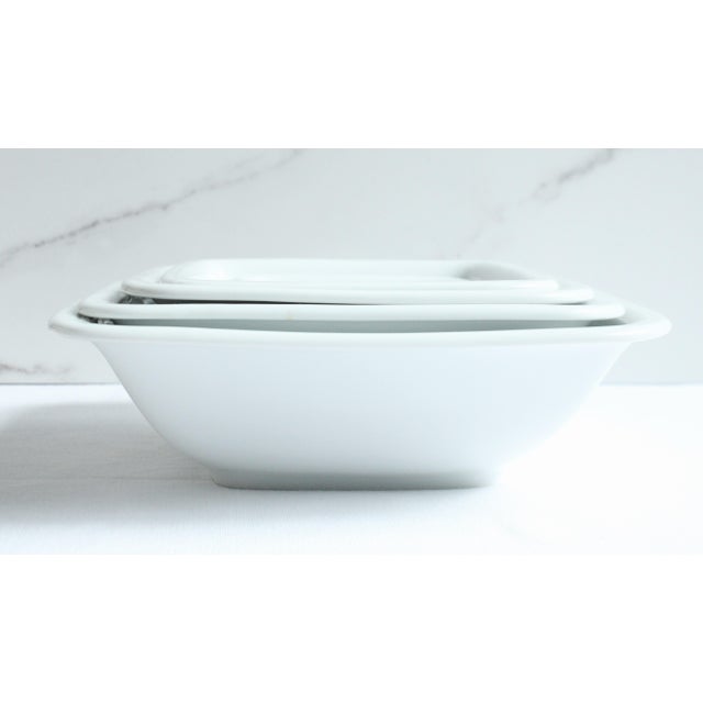 1920-1940's Made in Germany highly collectable porcelain brand nesting bowls. Presented in a stylish minimalist white....