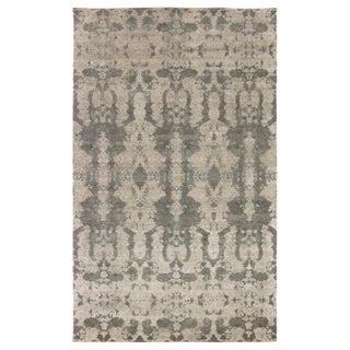 One-of-a-kind Abstract Modern Handmade Silk and Wool Rug by Doris Leslie Blau For Sale
