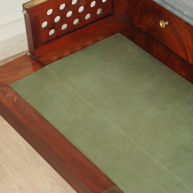 Louis-Philippe Secretaire in Mahogany with Marble Top For Sale - Image 6 of 18