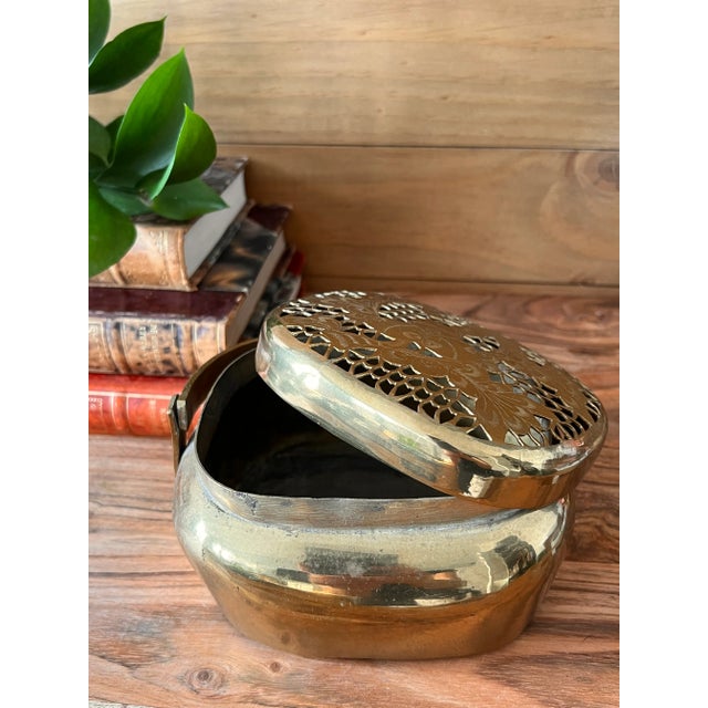 Metal Antique Mid 19th Century Chinese Brass Handwarmer For Sale - Image 7 of 9