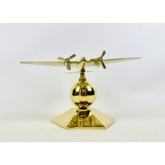 Metal Brass Mosquito Desk Plane Model from de Havilland, 1940s For Sale - Image 7 of 16