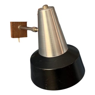 Mid-Century Black Teak Wood Wall Sconce from Anvia For Sale