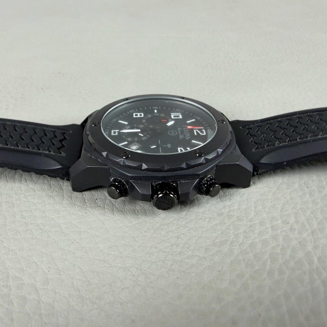 Black Chronograph Bulova Wristwatch 98B2 Rubber Strap from Marine Star, 2010s For Sale - Image 6 of 11