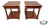 Vtg. Baker Pair of Regency Style Cherry Side Tables W/Inlay & Brass Trim For Sale