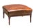 French French Leather Ottoman Seat or Stool on Turned Walnut Frame For Sale - Image 3 of 11