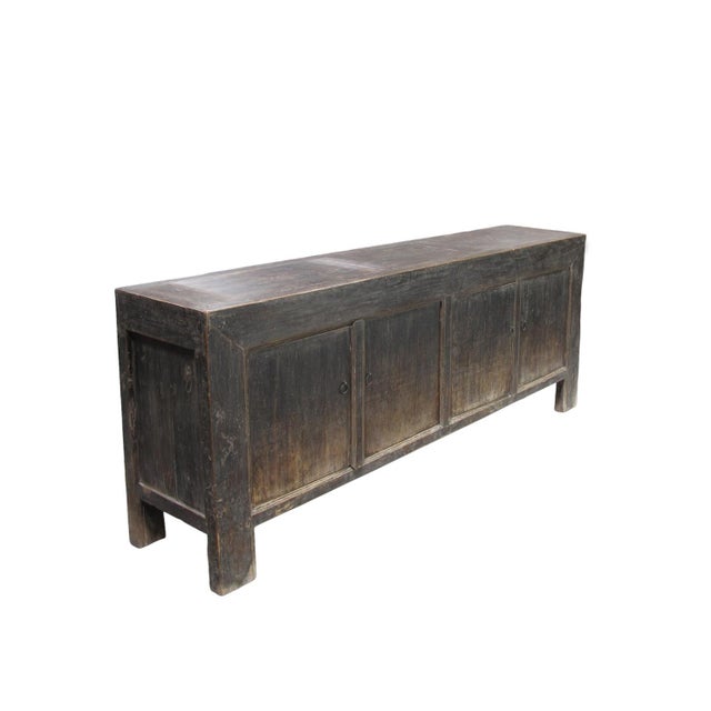 Vintage Hand Made Reclaimed Elm Sideboard Cabinet 32 For Sale - Image 4 of 12