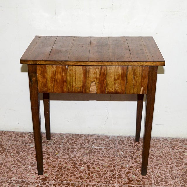 Men's Bathroom Table with Opening Top in Plated in Walnut, Italy For Sale - Image 9 of 10