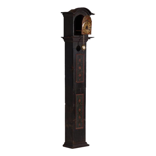 Longcase Clock in Painted Pine, Central Europe, 1850 For Sale