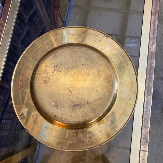 1970s Brass Decorative Plate For Sale In Atlanta - Image 6 of 8