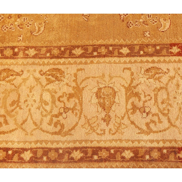 Antique Indian Amritsar Handmade Wool Rug For Sale In New York - Image 6 of 9