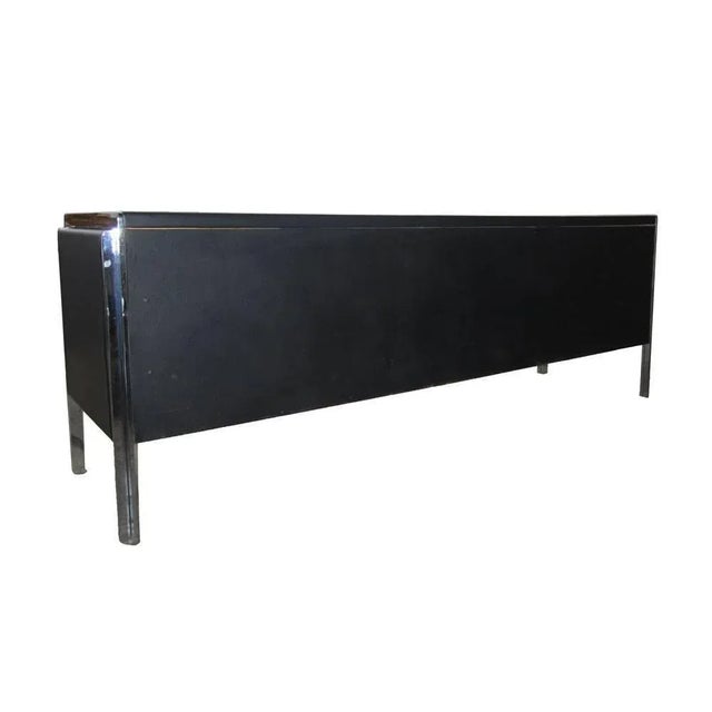 1970s Vintage Stow & Davis Leather Top Credenza For Sale - Image 5 of 7