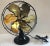 Fully restored Emerson 27666 electric six blade fan. Six brass Parker blades, 3 speed, oscillating, original Japan Black...
