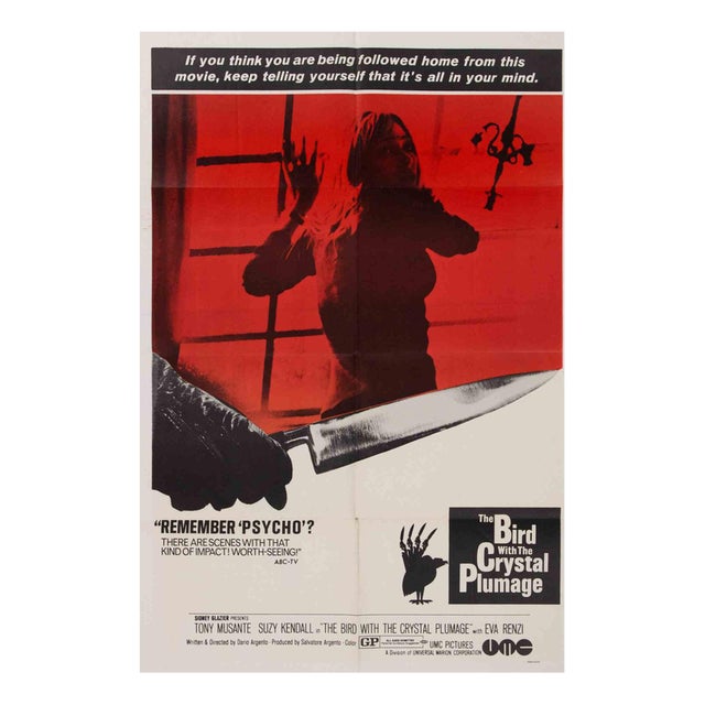 The Bird with the Crystal Plumage / L’uccello dalle piume di cristallo, USA, 1970s For Sale