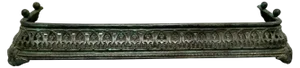 Victorian Pierced Cast Iron Fender, 1880s