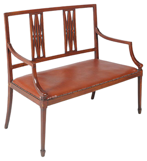 Art Nouveau Walnut Sofa from Jakob & Joseph Kohn