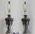 Late 20th Century Neoclassical Silver Tone Gilt Wood Lamps With Lamp Shades - a Pair For Sale - Image 11 of 13