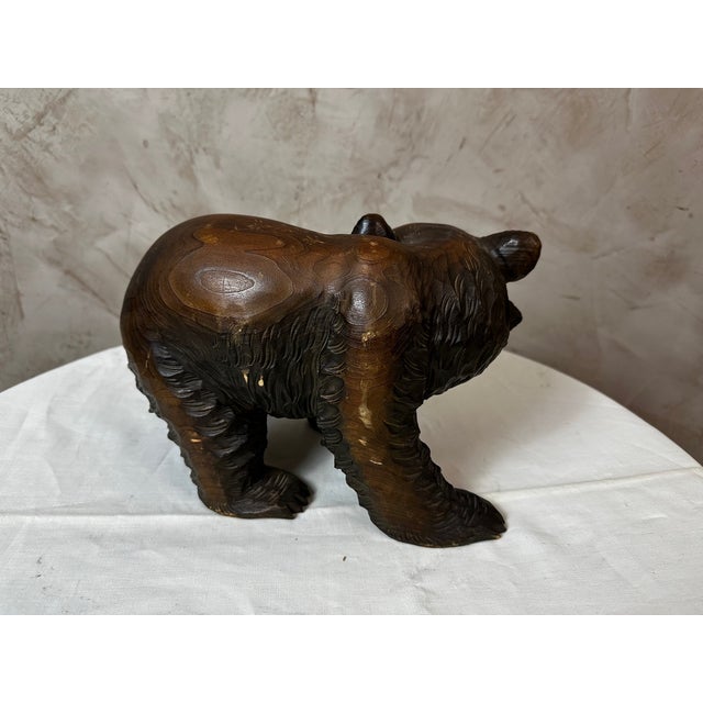 Japanese Wooden Bear, 1960 For Sale - Image 3 of 10