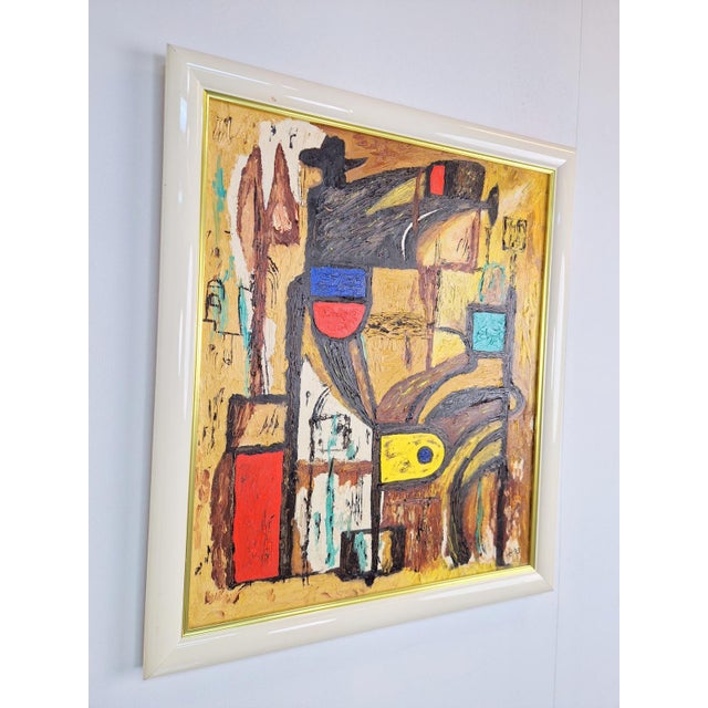 W. Broek, Abstract Composition, 1993, Oil Painting on Canvas, Framed For Sale - Image 7 of 8