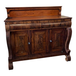 Early 19th Century Empire Flame Mahogany Sideboard For Sale