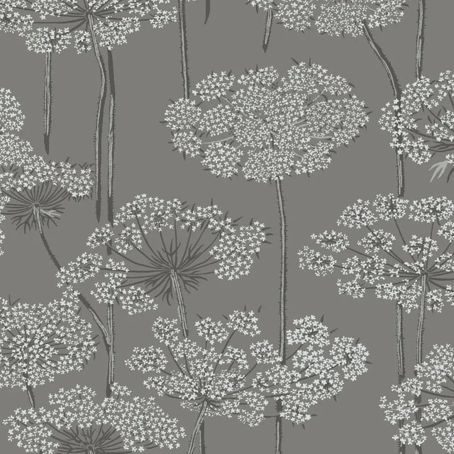 Sample - Borastapeter Ingrid Wallpaper in Grey For Sale