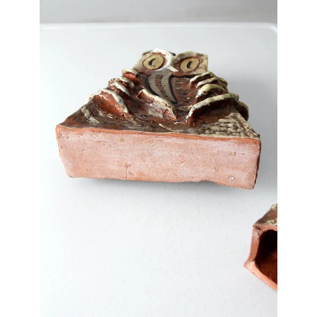 Vintage Clare Holmberg Studio Pottery Owl Jar For Sale - Image 12 of 13