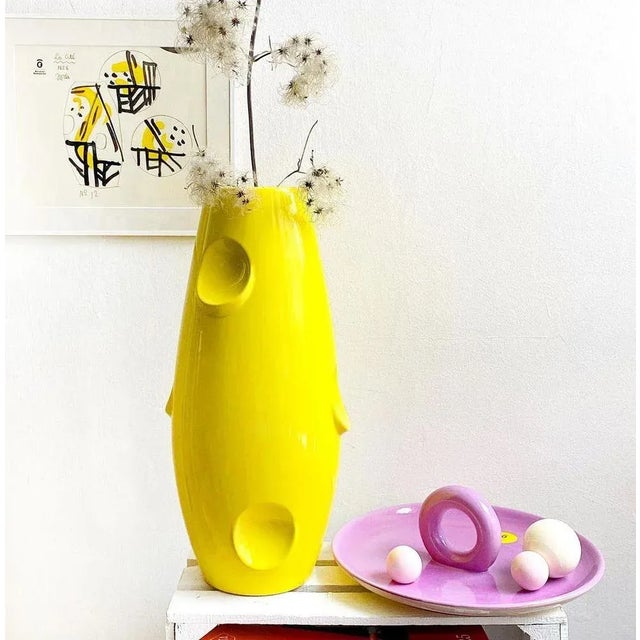 Painted Teresa Ceramic Vase by Malwina Konopacka For Sale - Image 4 of 6