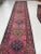 Textile Antique Heriz Runner in Pink, Peacock Teal, Cantaloup, & Dirty Olive - ~ 3.3 X 14 For Sale - Image 7 of 12