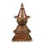 Late 19th Century Gilt Bronze Tibetan Stupa With Gemstone Inlays, 1.9kg For Sale