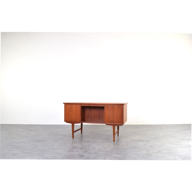 Mid-Century Modern Danish Executive Desk in Teak, 1960s For Sale - Image 9 of 18