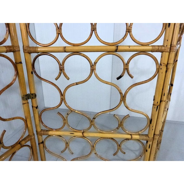 Italian Ratan Room Divider, 1960s For Sale - Image 6 of 13