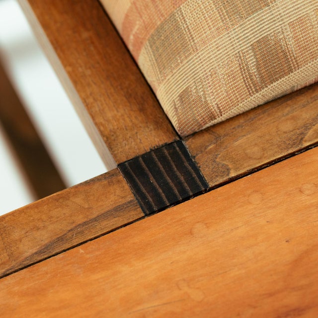 Vintage Art Deco Style Vis-a-Vis Pear Conversation Bench in the style of Rennie Mackintosh, 1984 For Sale - Image 16 of 18