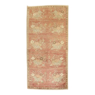 Vintage Zabihi Collection Turkish Floral Konya Rug - 4'2" x 7'10" For Sale