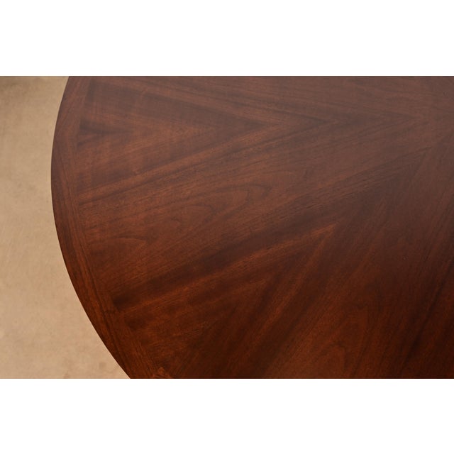 Michael Taylor for Baker Far East Collection Walnut Extension Dining Table, Newly Refinished For Sale - Image 11 of 13