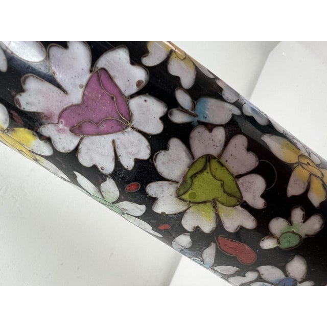 Cloisonne Enamel Table Lamp in Robert Kuo Style, 1980s For Sale - Image 10 of 18