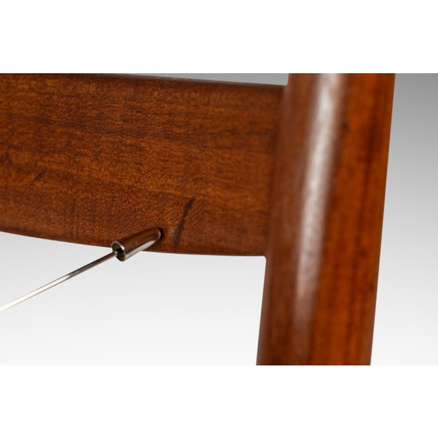 Rare MCM Single Dining / Desk Chair in Solid Teak & Original Leather Upholstery Attributed to Yngve Ekström for Gemla Diö, Sweden, C. 1950s For Sale - Image 11 of 18