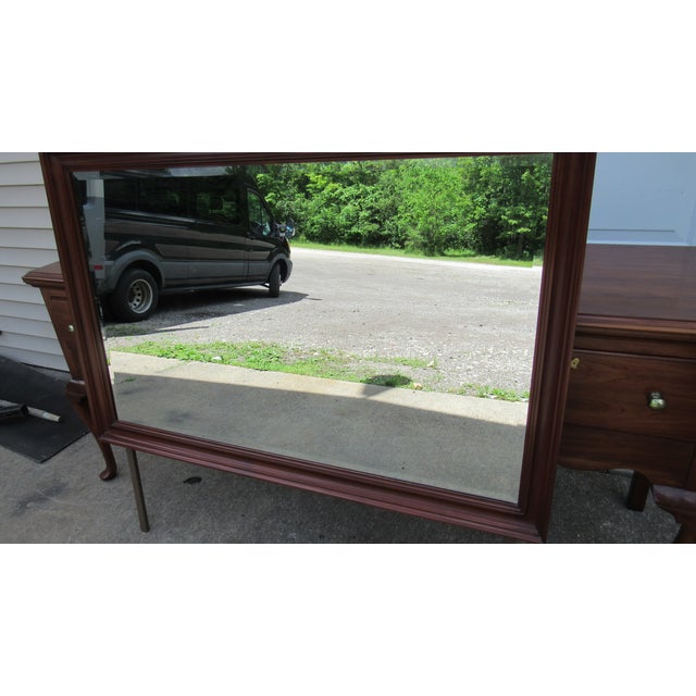1980s Henkel Harris Cherry Mirror Dresser Designer For Sale - Image 5 of 6