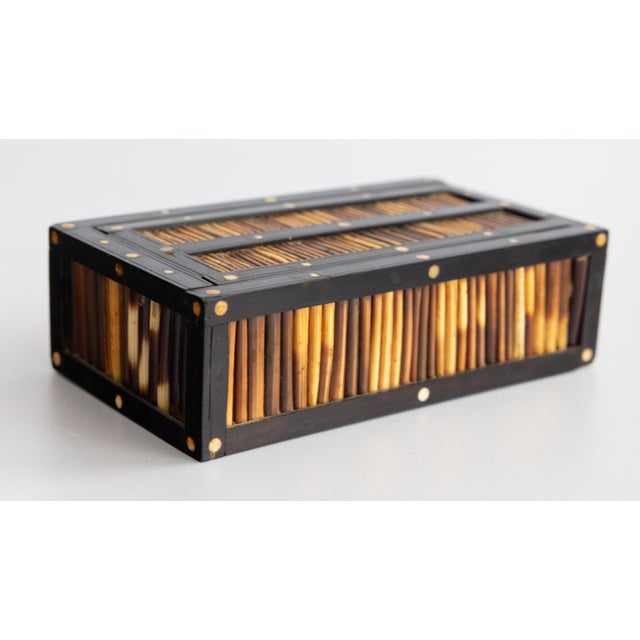 Antique Anglo Indian Ebony & Porcupine Quill Box For Sale - Image 11 of 11