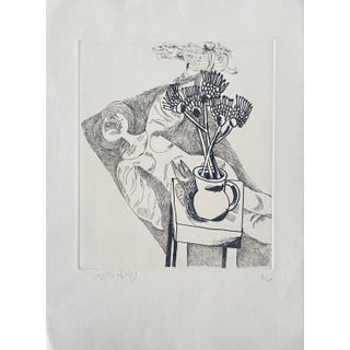 Naftali Bezem, Israeli Judaica Etching Print Bezem For Sale