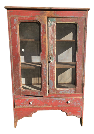 Mid 19th Century Early Painted Pie Safe