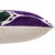 Hand-Knotted Silk Velvet Ikat Lumbar Pillow - 16x24 Royal Purple & Forest Green For Sale - Image 4 of 8